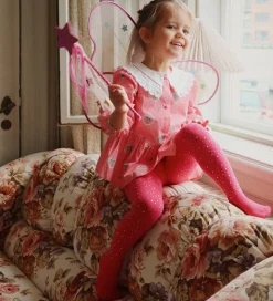 Konges Sløjd Strømpebukser*Strømpebukser - Glam - Amour Pink m. Rhinsten