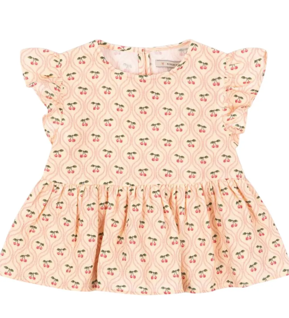 Toppe-Konges Sløjd Top - Musselin - Coco - Cherry Pink Motif