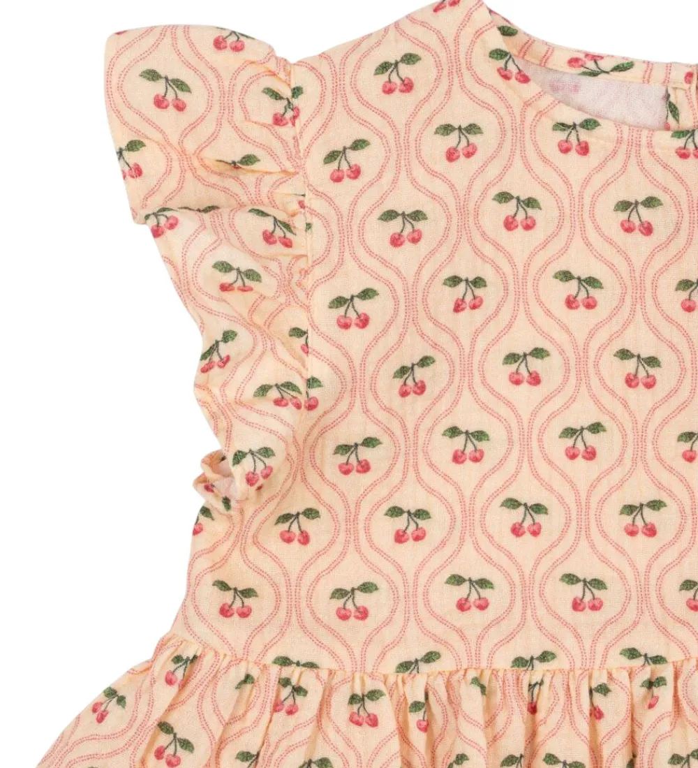 Toppe-Konges Sløjd Top - Musselin - Coco - Cherry Pink Motif