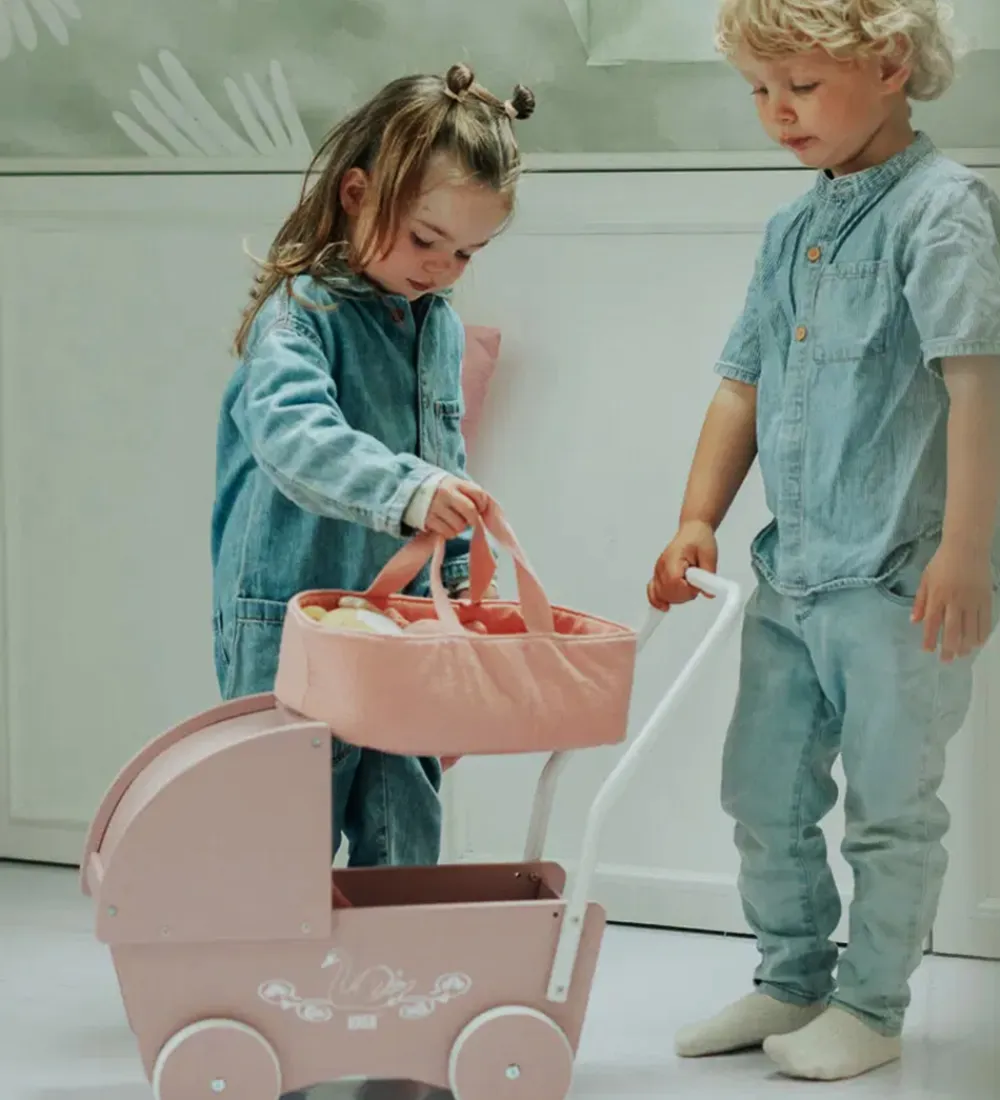 Dukker Og Tilbehør-Krea Dukke m. Lift/Sengetøj - Rosa