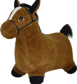Tumledyr|Babylegetøj-Krea Hoppedyr - Hop & Bounce Plush Horse - Brun