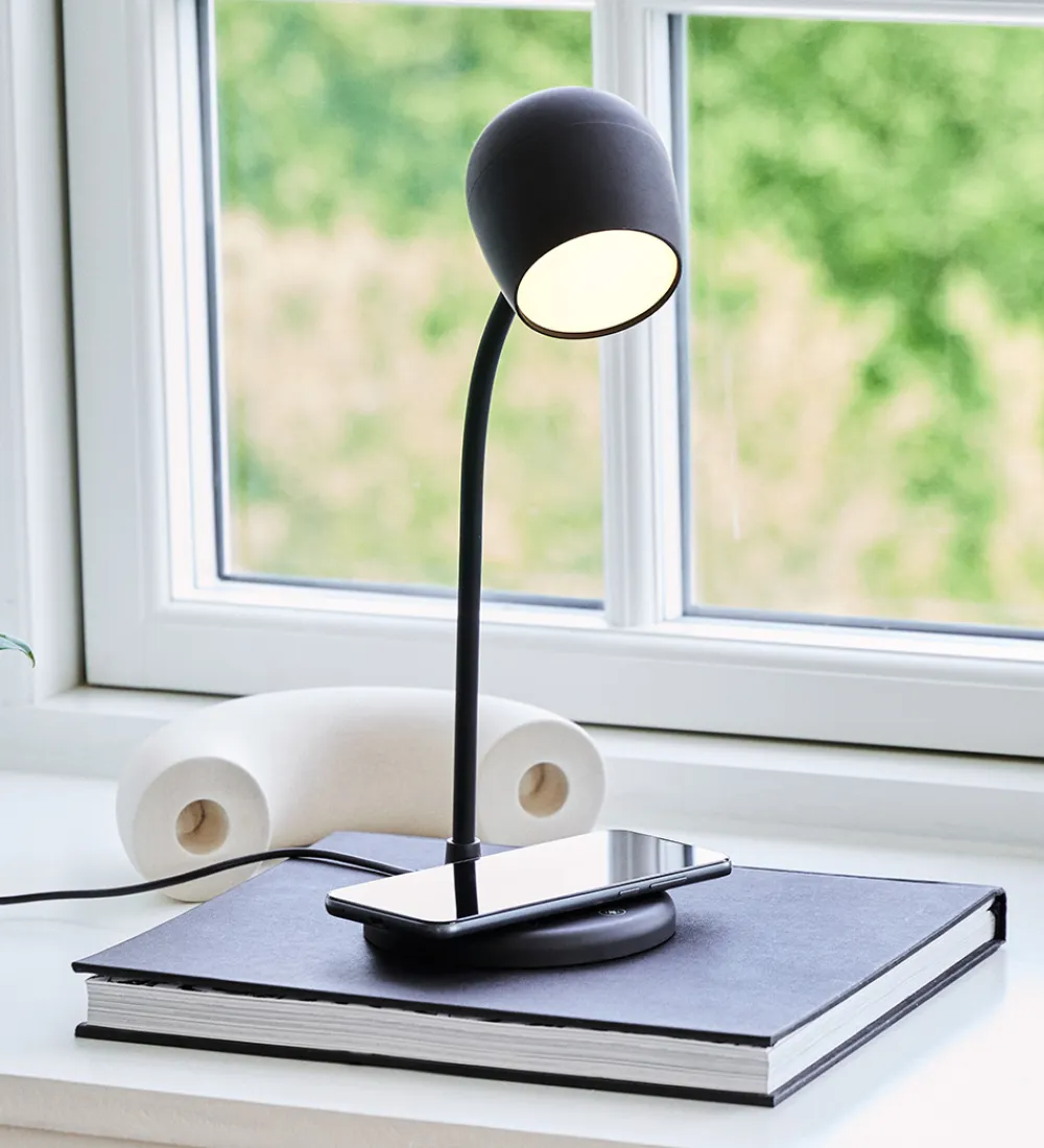 Kreafunk Adaptere Og Opladere*Lampe m. Oplader + Højtaler - Ellie - Sort