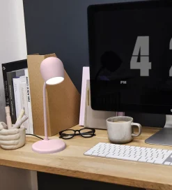 Adaptere Og Opladere-Kreafunk Lampe m. Oplader + Højtaler - Ellie - Dusty Rose