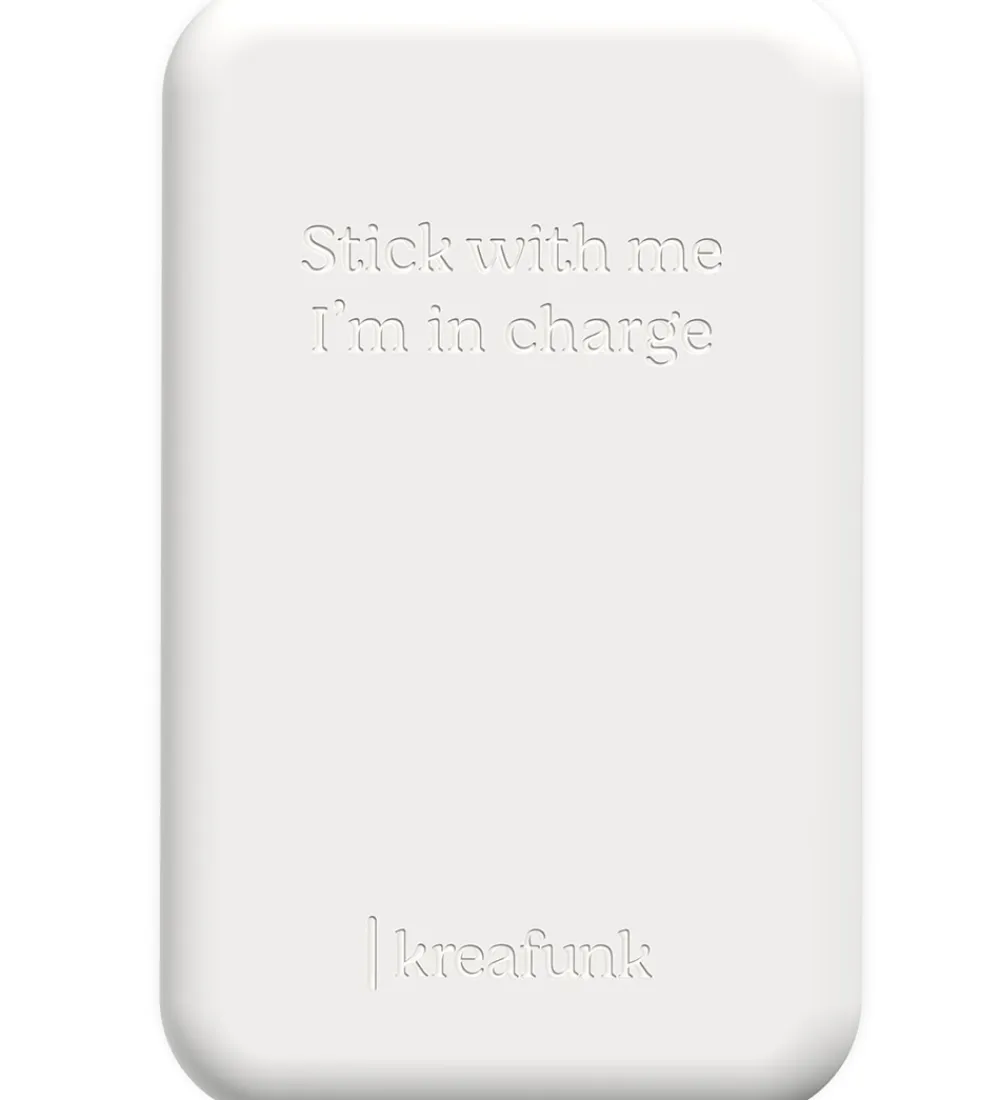 Powerbanks-Kreafunk Powerbank - toCHANGE QI - Hvid - 5.000mAh