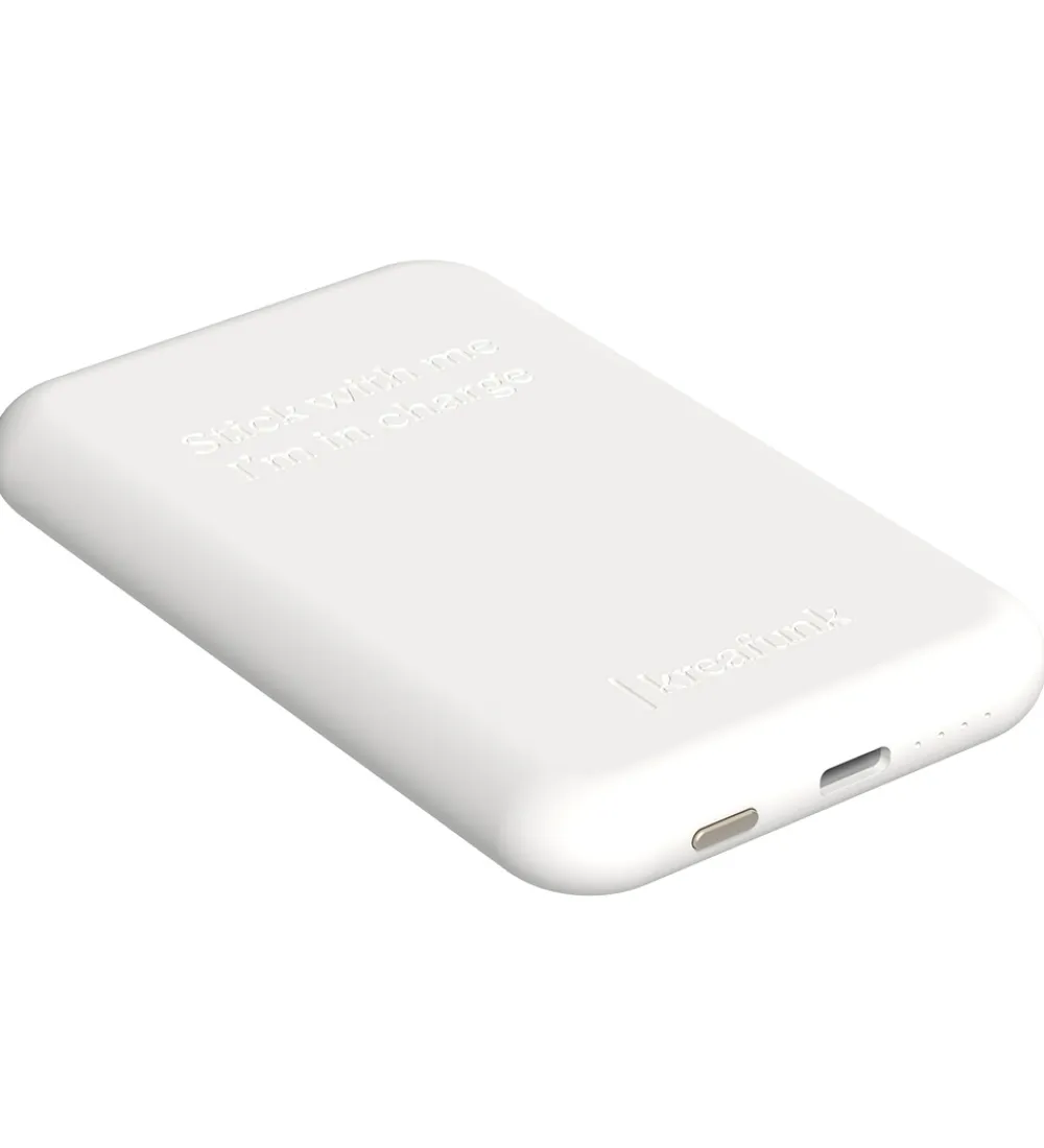 Powerbanks-Kreafunk Powerbank - toCHANGE QI - Hvid - 5.000mAh
