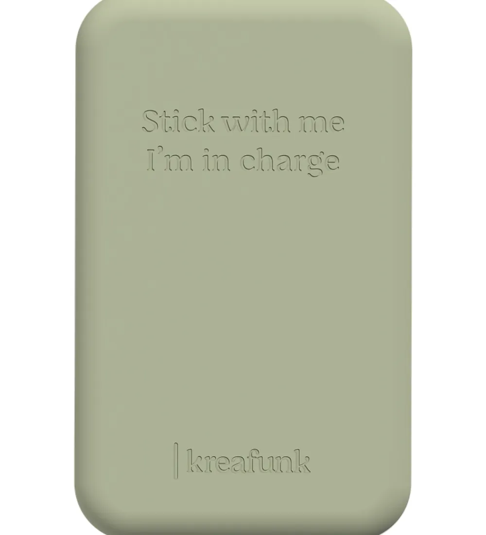 Powerbanks-Kreafunk Powerbank - toCHARGE Qi - Dusty Olive - 5.000mAh