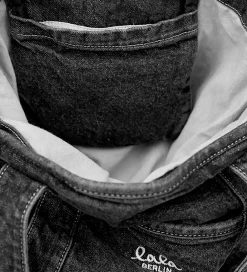 Shoppers-Lala Berlin Shopper - Carmela - Denim Washed Black