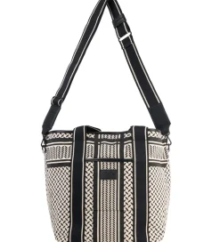 Shoppers-Lala Berlin Shopper - East West - Heritage Stripe Black