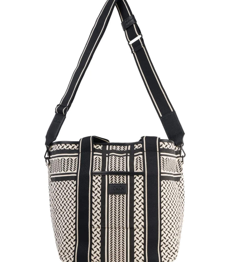Shoppers-Lala Berlin Shopper - East West - Heritage Stripe Black