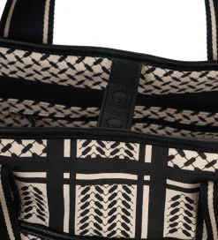 Shoppers-Lala Berlin Shopper - East West - Heritage Stripe Black