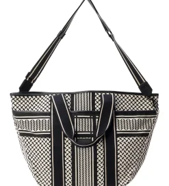 Shoppers-Lala Berlin Shopper - East West Tote Marin - Heritage Stripe Bla