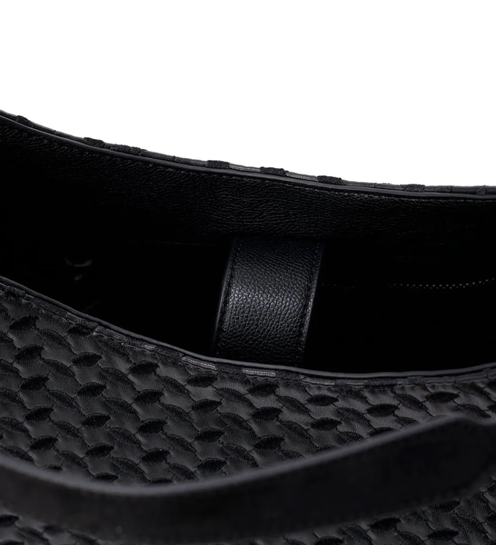 Shoppers-Lala Berlin Shopper - Mar - Heritage Embroidery Black