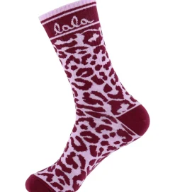 Strømper-Lala Berlin Strømper - Sanira - Burgundy Leo