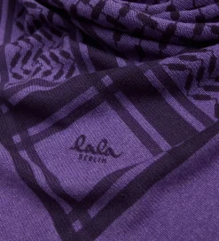 Tørklæder-Lala Berlin Tørklæde - Triangle Trinity M - 162x85 - Iris