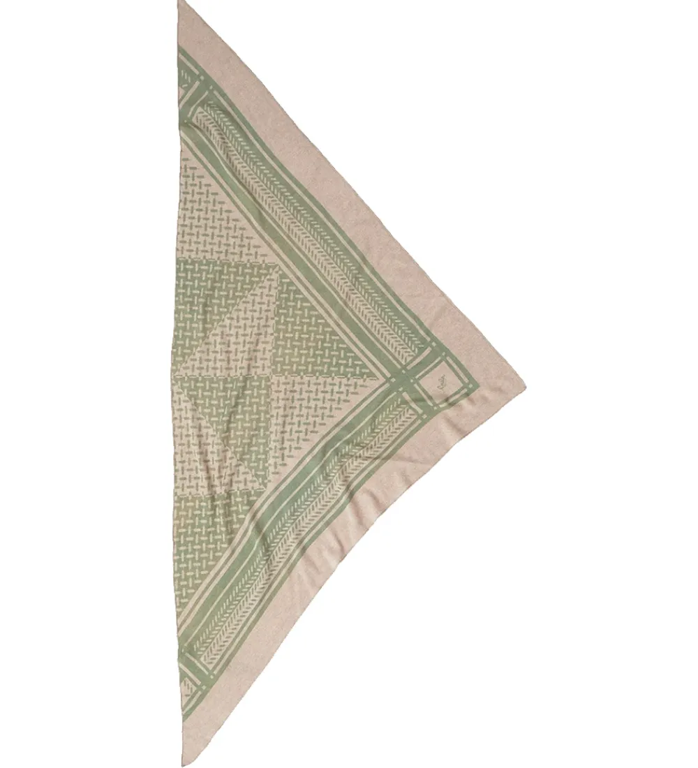 Lala Berlin Tørklæder*Tørklæde - 162x85 - Triangle Puzzle - Dune/Sage