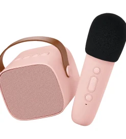 Musikinstrumenter|Højtalere-Lalarma Højtaler m. Mikrofon - Trådløs - Karaoke - Rosa