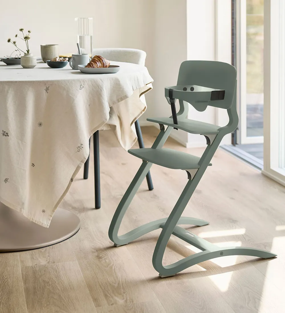 Leander Højstole|Møbler*Classic Bøjle til Højstol - Sage Green m. Læderstrop