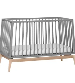 Senge-Leander Luna Babyseng - 120x60 - Grå/Eg