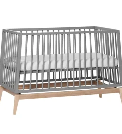 Senge-Leander Luna Babyseng - 120x60 - Grå/Eg