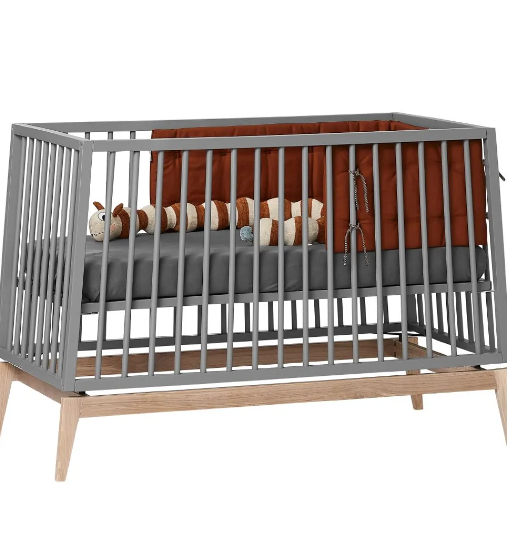 Senge-Leander Luna Babyseng - 120x60 - Grå/Eg