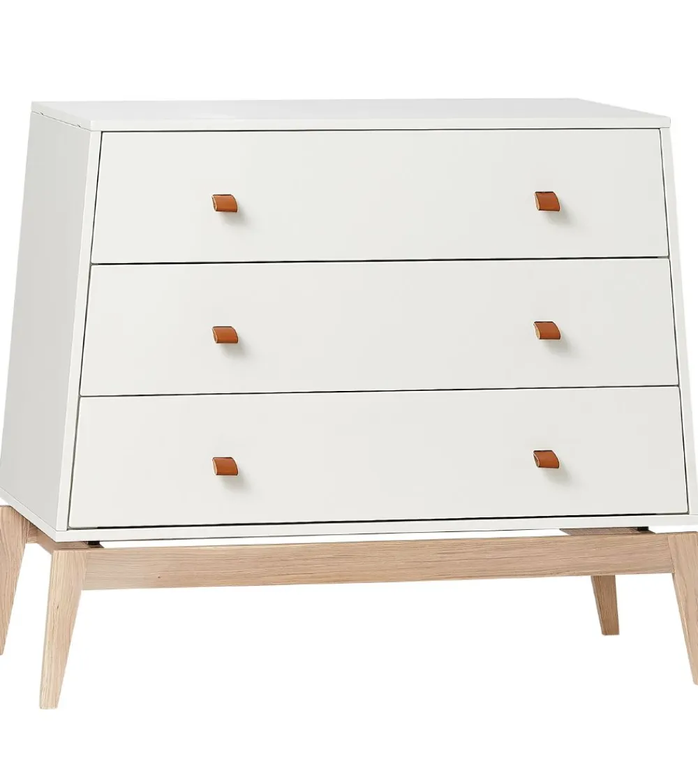 Leander Kommoder*Luna Kommode - 103x52x86 - Hvid/Eg