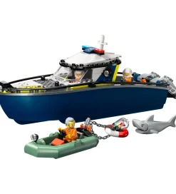 Lego®|Konstruktionslegetøj-LEGO® City - Politibåd På Forbryderjagt 60456 - 264 Dele