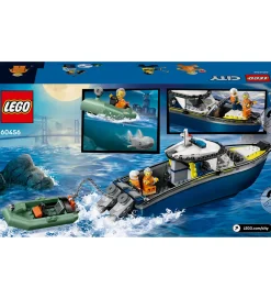 Lego®|Konstruktionslegetøj-LEGO® City - Politibåd På Forbryderjagt 60456 - 264 Dele
