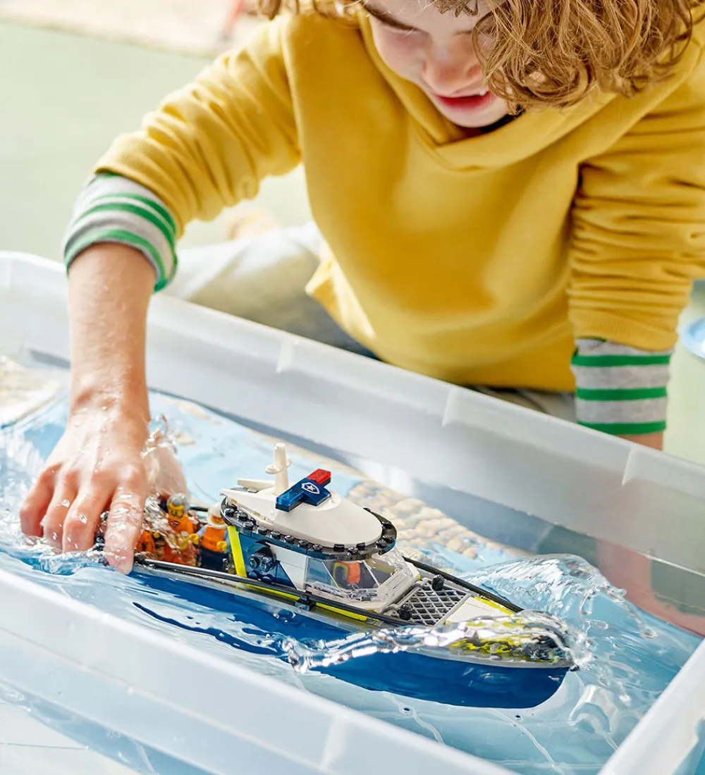 Lego®|Konstruktionslegetøj-LEGO® City - Politibåd På Forbryderjagt 60456 - 264 Dele