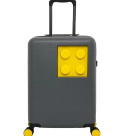 Lego®|Tasker-LEGO® Tasker LEGO® Kuffert - Brick 2x2 - 20" - Stone Grey/Bright Yellow