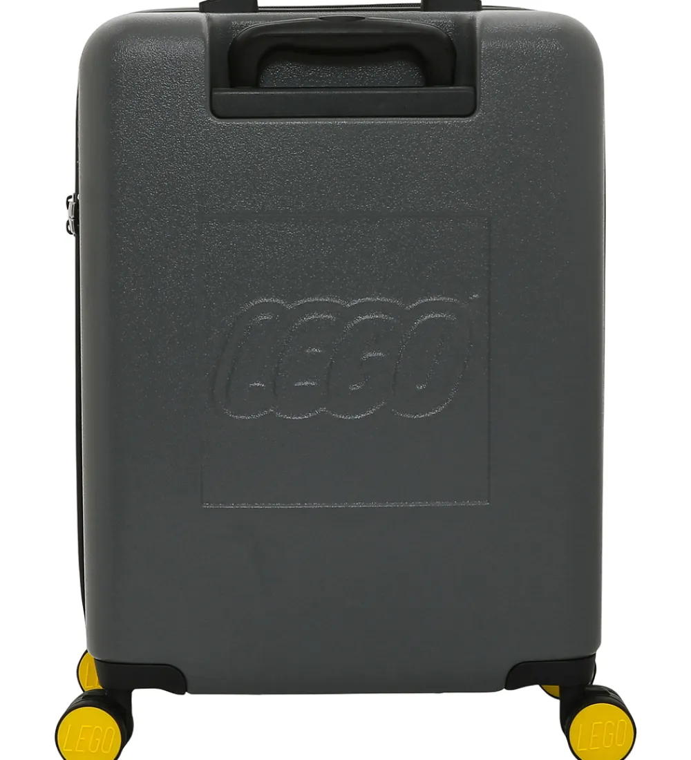 Lego®|Tasker-LEGO® Tasker LEGO® Kuffert - Brick 2x2 - 20" - Stone Grey/Bright Yellow
