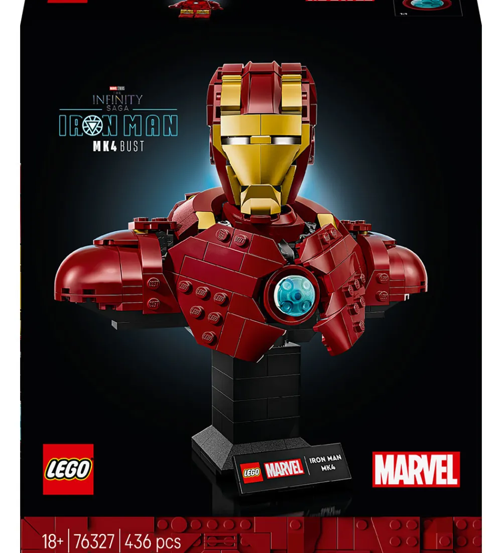 Konstruktionslegetøj|Byg Og Klodser-LEGO® Marvel - Iron Man MK4-buste 76327 - 436 Dele