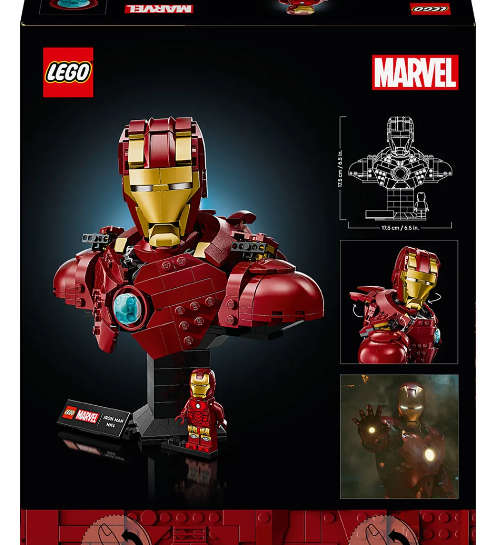 Konstruktionslegetøj|Byg Og Klodser-LEGO® Marvel - Iron Man MK4-buste 76327 - 436 Dele