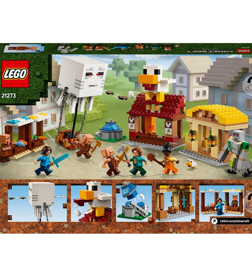 LEGO® Lego®|Byg Og Klodser*Minecraft - Angreb På Landsbyen 21273 - 555 Dele