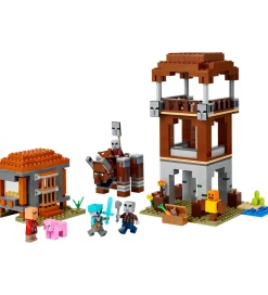 Lego®|Konstruktionslegetøj-LEGO® Minecraft - Røverforposten Og Ravager 21278 - 665 Dele