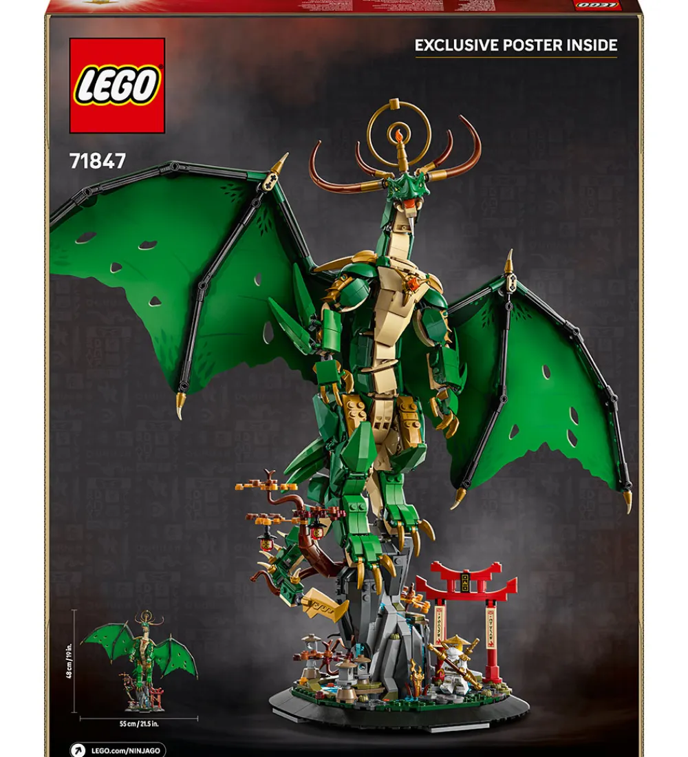 Lego®|Konstruktionslegetøj-LEGO® Ninjago - Vogterdragen 71847 - 1650 Dele