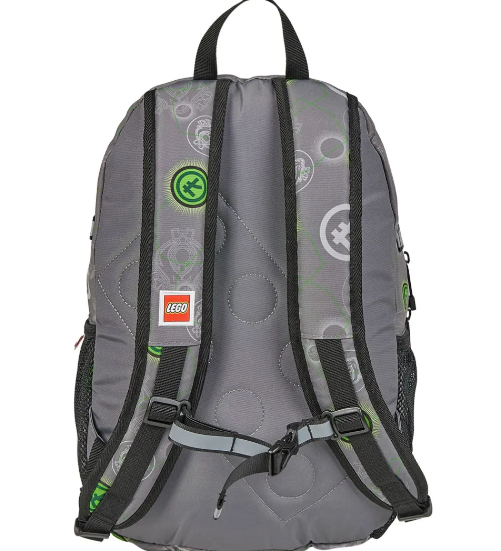 LEGO® Tasker Skoletasker*LEGO® Ninjago Rygsæk - Elemental Master Of Energy - 18 L - Grå