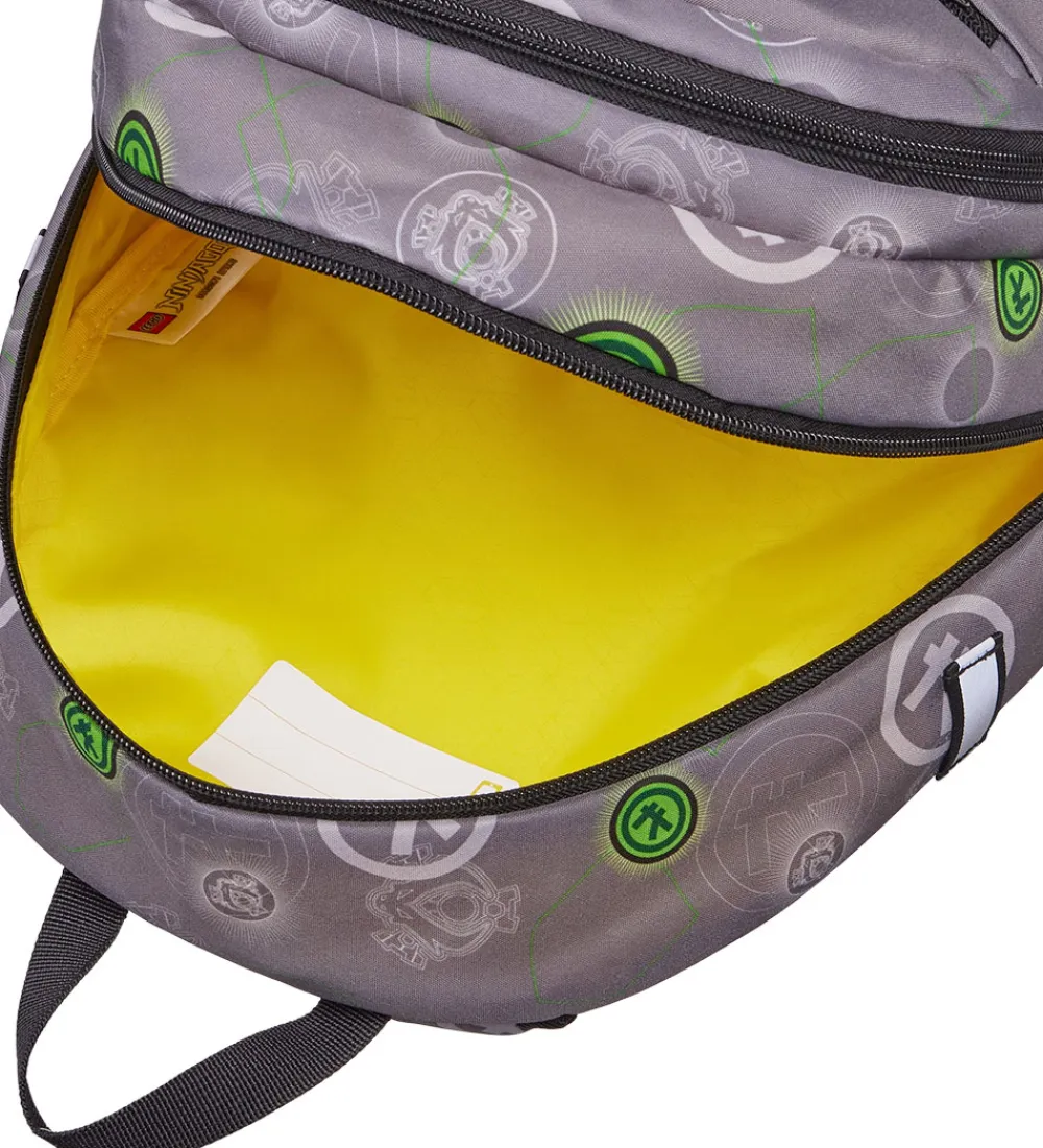 LEGO® Tasker Skoletasker*LEGO® Ninjago Rygsæk - Elemental Master Of Energy - 18 L - Grå