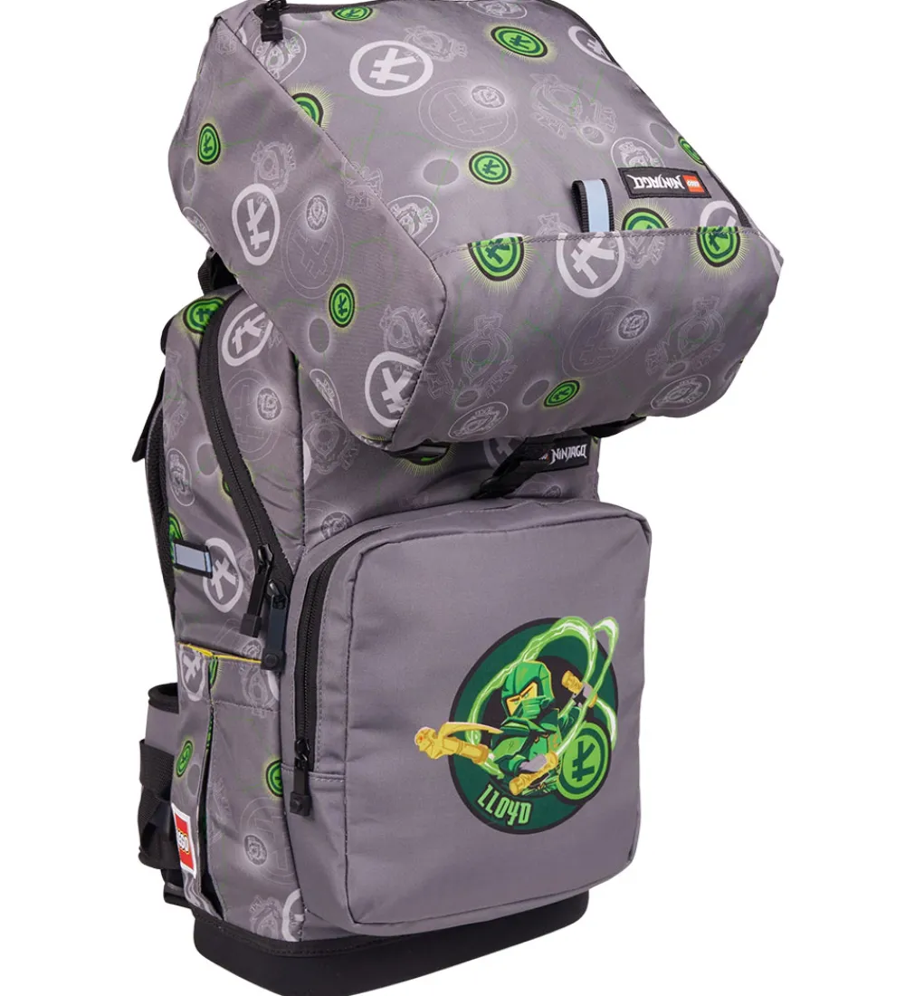 LEGO® Tasker Skoletasker*LEGO® Ninjago Skoletaskesæt - Element Master Of Energy - Grå