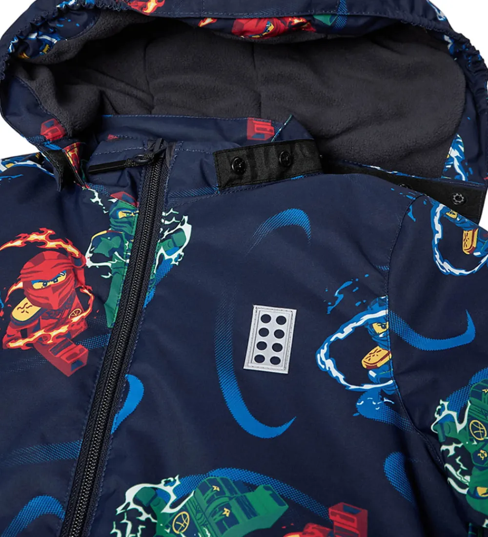 Vinterjakker-LEGO® Wear LEGO® Ninjago Vinterjakke - LWJaz 712 - Navy m. Ninjaer