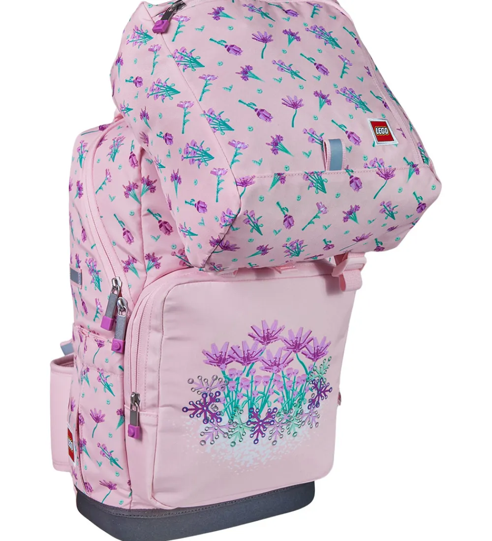 LEGO® Tasker Skoletasker*LEGO® Skoletaskesæt - Optimo - Flowers - 20 L - Lyserød