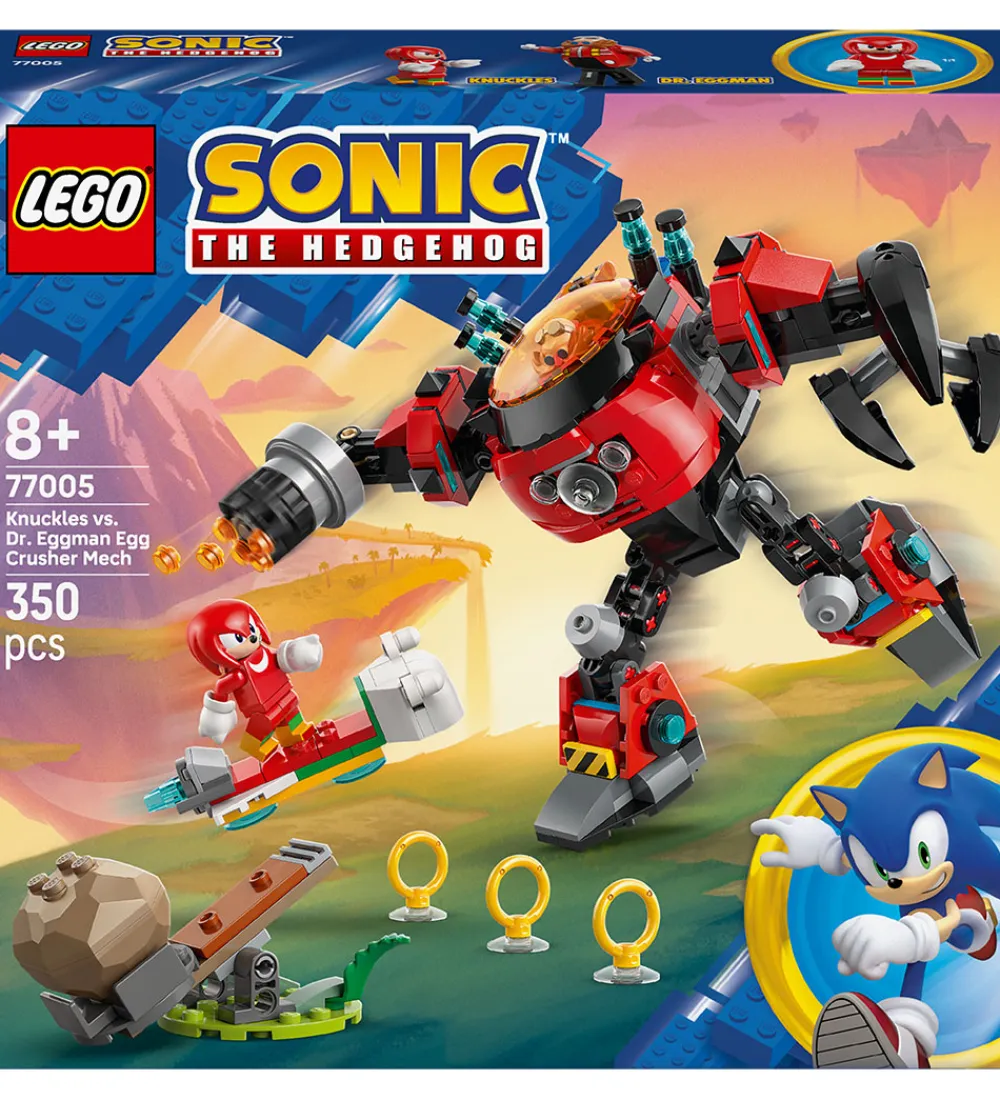 Lego®|Konstruktionslegetøj-LEGO® Sonic The Hedgehog - Knuckles Mod Dr. Eggman 77005 - 350 D