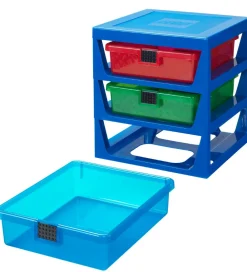 Skuffer-LEGO® Storage Opbevaring m. 3 Skuffer - 34x32x38 - Blå