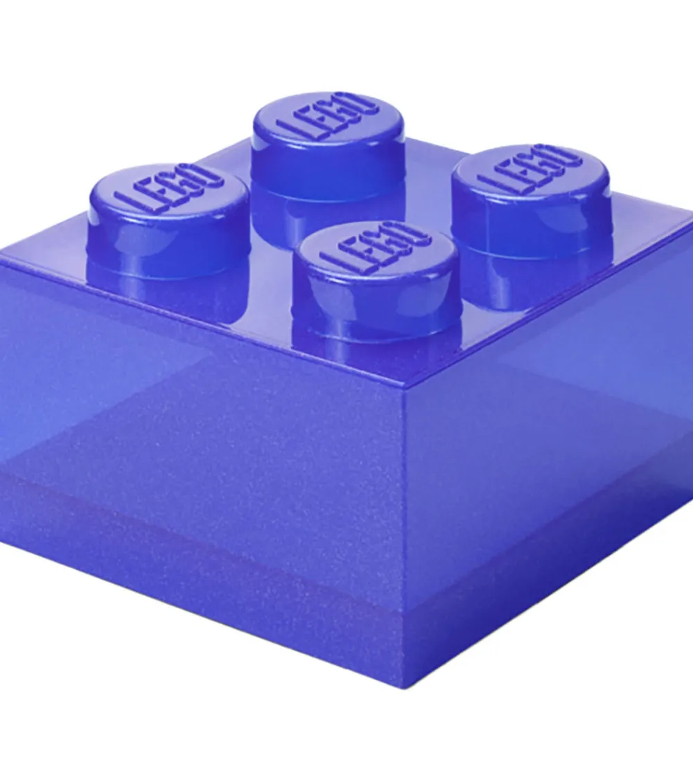 Bokse Og Kasser|Opbevaring-LEGO® Storage Opbevaringsboks - 4 Knopper - Glitter Violet