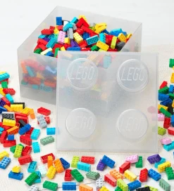 LEGO® Storage Bokse Og Kasser|Opbevaring*Opbevaringsboks - 4 Knopper - Glitter Translucent