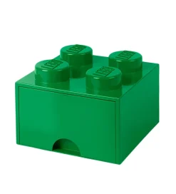 Skuffer-LEGO® Storage Opbevaringsskuffe - 4 Knopper - 25x25x18 - Grøn