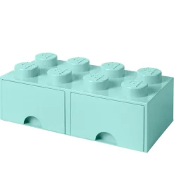 Skuffer-LEGO® Storage Opbevaringsskuffe - 8 Knopper - 50x25x18 - Aquablå
