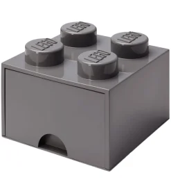 Skuffer-LEGO® Storage Opbevaringsskuffe - 4 Knopper - 25x25x18 - Mørkegr