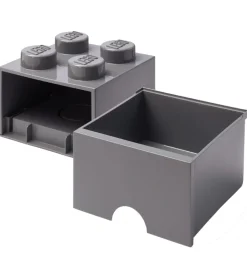 Skuffer-LEGO® Storage Opbevaringsskuffe - 4 Knopper - 25x25x18 - Mørkegr