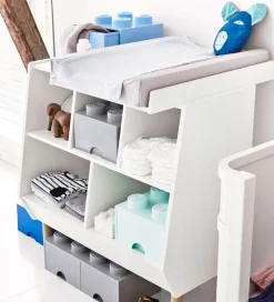 Skuffer-LEGO® Storage Opbevaringsskuffe - 4 Knopper - 25x25x18 - Mørkegr