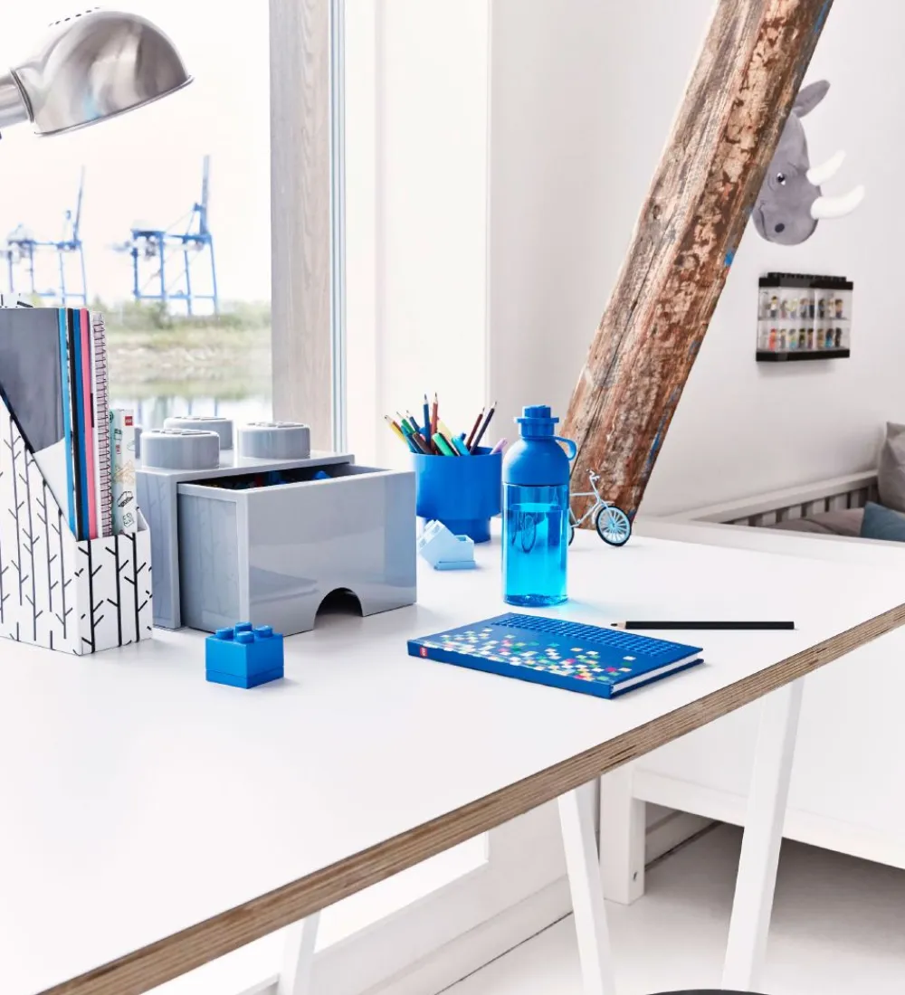 Skuffer-LEGO® Storage Opbevaringsskuffe - 4 Knopper - 25x25x18 - Mørkegr